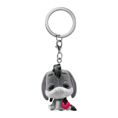 Winnie the Pooh - Eeyore with Heart Flocked US Exclusive Pop! Keychain [RS]