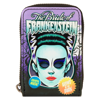 Universal Monsters - Bride of Frankenstein Neon Mask Zip Wallet