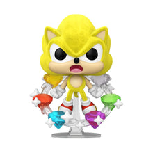 Sonic The Hedgehog - Super Sonic with Emeralds US Exclusive Flocked Pop! Vinyl [RS]