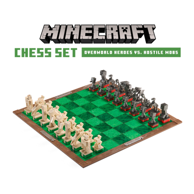 Minecraft - Overworld Heroes vs. Hostile Mobs Chess Set
