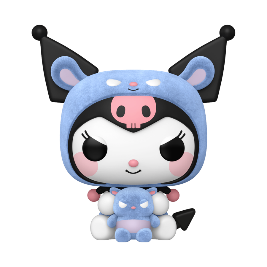 Hello Kitty - Kuromi as Baku Flocked Pop! Vinyl